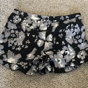 Black Printed Shorts